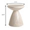 Leisuremod Dune 17 in Round Fiberstone Side Table, Pedestal Base, Weatherproof, Fully Assembled DST17SM - alternate 3