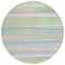 Homeroots 8' Mint Green Pink And Blue Round Striped Washable Indoor Outdoor Area Rug 597339 - alternate 4