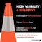 Traffic Kontrol 18in Traffic Cone, 3 Lbs, Orange, 6in Hi Intensity Reflective Collars, 1PC TKTC-18-3-OR-1C - alternate 2