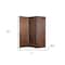 Homeroots 72" Brown Wood Folding Three Panel Screen Room Divider 274904 - alternate 2