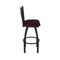 Holland Bar Stool Co Eleanor 36in Swivel Extra Tall Bar Stool, Black Wrinkle Finish, Medium Back, Canter Bordeaux Seat 880 - alternate 4