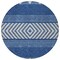 Homeroots 8' Navy Blue Ivory And Beige Round Southwestern Washable Indoor Outdoor Area Rug 613929 - alternate 3