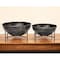 Homeroots Set of Two Black Metal Decorative Bowl, 2PK 392174 - alternate 4