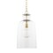 Homeroots Clear Single Glass Dimmable Ceiling Light With Clear Shades 611628 - alternate 1