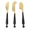 Cravings By Chrissy Teigen 3 Piece Brass Cheese Knife Set with Black Handles 96213.03 - alternate 1
