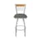 Holland Bar Stool Co Eleanor 36in Swivel Extra Tall Bar Stool, Anodized Nickel Finish, Medium Back, Graph Chalice Seat 880 - alternate 5