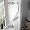 Gatco Modern Minimalist 72" Curved Shower Rod Set, Chrome 827C - alternate 2