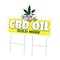 Signmission CBD Oil Sold Here Die Cut Yard & Stake plastic coroplast window, C-DC-2436-CBD Oil Sold Here C-DC-2436-CBD Oil Sold Here19 - alternate 1