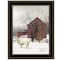 Homeroots Winter Coat 2 Black Framed Print Wall Art 407301 - alternate 1