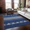Homeroots 3' X 5' Navy Blue Ivory And Beige Southwestern Washable Indoor Outdoor Area Rug 613927 - alternate 4