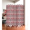 Homeroots 84" Red And Gray Canvas Folding Four Panel Screen Room Divider 274716 - alternate 3