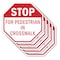 Signmission Stop For Pedestrian in Crosswalk, 10 inch X 10 inch, Aluminum Metal Signs, 5PK OC-A-5Pack-10-120 - alternate 1