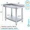 Amgood 30 in. x 18 in. Stainless Steel Equipment Stand ES-3018-Z - alternate 2