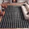 Jonathan Y Orton Distressed Ticking Stripe Non-Slip Machine-Washable Charcoal/Cream 3 ft. x 5 ft. Area Rug WSH519C-3 - alternate 2
