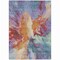 Homeroots 3' X 5' Orange Red And Teal Blue Abstract Washable Indoor Outdoor Area Rug 615614 - alternate 6