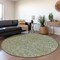 Homeroots 8' Sage Gray And Ivory Round Polka Dot Washable Indoor Outdoor Area Rug 599078 - alternate 3