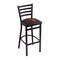 Holland Bar Stool Co 30" Blk Wrinkle Oregon State Stationary Bar Stool, Ladder Back L00430OregSt - alternate 1