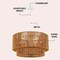 Jonathan Y Elliott 24" 5-Light Coastal Bohemian Adjustable Metal Hand-Woven Rattan-Look Paper Rope 2-Tier Drum JYL9563A - alternate 5
