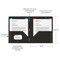 C-Line Products 8-1/2" x 11" Black Two-Pocket Heavyweight Poly Portfolio Folder with Prongs, 25EA/BX, 6BX/CT 33961-BX - alternate 2
