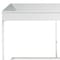 Homeroots Desk In High Gloss White Lacquer With Stainless Steel Base 320758 - alternate 2