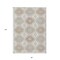Homeroots 8' X 10' Ivory And Brown Floral Washable Indoor Outdoor Area Rug 610754 - alternate 2