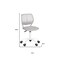 Homeroots Gray and White Adjustable Height Swivel Rolling Office Chair 719203 - alternate 2
