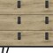 Homeroots 32" Natural and Black Three Drawer Dresser 546611 - alternate 4