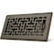 Sierra Grates 4 in. H X 12 in. W Powder Coat Steel, Metallic Bronze Floor Register ORI412-BRZ - alternate 1