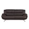 Homeroots 80" Brown Leather Sofa With Silver Legs 329463 - alternate 1