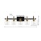 Jonathan Y Marais 36.5" 5-Light Iron/Glass Rustic Vintage LED Vanity Light, Black/Brass Gold JYL3556A - alternate 4