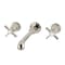Kingston Brass Double-Handle Wall Mount Bathroom Faucet, Polished Nickel KS7126ZX - alternate 1