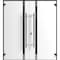 Vdomdoors Front Exterior Prehung Aluminum Double Doors Ronex1011 Grey Mirrored Clear Glass Entry Metal Modern RONEX1011DEXD-GRE-W72xH80-LH-I - alternate 1
