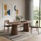 Homeroots 79" Brown Solid Wood Double Pedestal Base Oval Dining Table 720468 - alternate 2