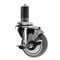 Service Caster 4'' SS Thermoplastic Rubber Swivel 1-1/8'' Expanding Stem Caster with Brake SCC-SSEX20S414-TPRB-TLB-118 - alternate 1