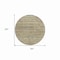 Homeroots 8' Beige Round Striped Washable Indoor Outdoor Area Rug 607952 - alternate 3