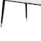 Homeroots 91" White and Black Marble and Metal Dining Table 534371 - alternate 3