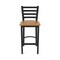 Holland Bar Stool Co 30" Stationary Bar Stool, Black Wrinkle, Med Oak Seat 40030BWMedOak - alternate 2
