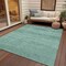 Homeroots 8' X 10' Aqua And Teal Blue Medallion Washable Indoor Outdoor Area Rug 616091 - alternate 4