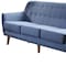 Homeroots 78" Blue Linen Sofa With Brown Legs 285658 - alternate 4