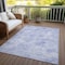 Homeroots 5' X 8' Sky Blue And Ivory Geometric Washable Indoor Outdoor Area Rug 603294 - alternate 3