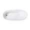 Kingston Brass 72" Acrylic Oval Single Slipper Freestanding Tub with Drain, Glossy White/Matte Black VTRS723228C310 - alternate 1
