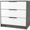 Homeroots 28" White and Gray Three Drawer Dresser 534959 - alternate 5