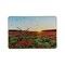 Homeroots 24" Red Blue And Gold Solid Wood and Acrylic Silent Poppies Floral Wall Clock 626579 - alternate 3