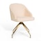 Martha Stewart Sora Upholstered Stationary Office Chair in Conch Shell/Polished Brass CH-222119-PK-GLD-MS - alternate 1