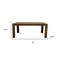 Homeroots 63" Walnut Solid Wood Dining Table 716280 - alternate 2