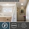 Vaxcel Eastgate 8.75-in Satin Nickel Schoolhouse Semi-Flush Ceiling Light with Frosted Opal Glass C0351 - alternate 3