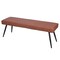 Homeroots 54in Brown and Black Faux Leather Upholstered Dining Bench 558170 - alternate 4