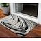 Homeroots 3' X 5' Black Gray And Ivory Abstract Washable Indoor Outdoor Area Rug 601248 - alternate 1