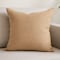 Homeroots 22" Brown Linen Throw Pillow Cover with Texture 608215 - alternate 1