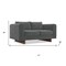 Homeroots 61" Dark Gray Fabric Sofa 641133 - alternate 3